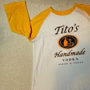 Tito's Vodka Austin Texas Baseball Tee Size XL